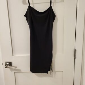 Never Worn Stylish Black Mini Dress